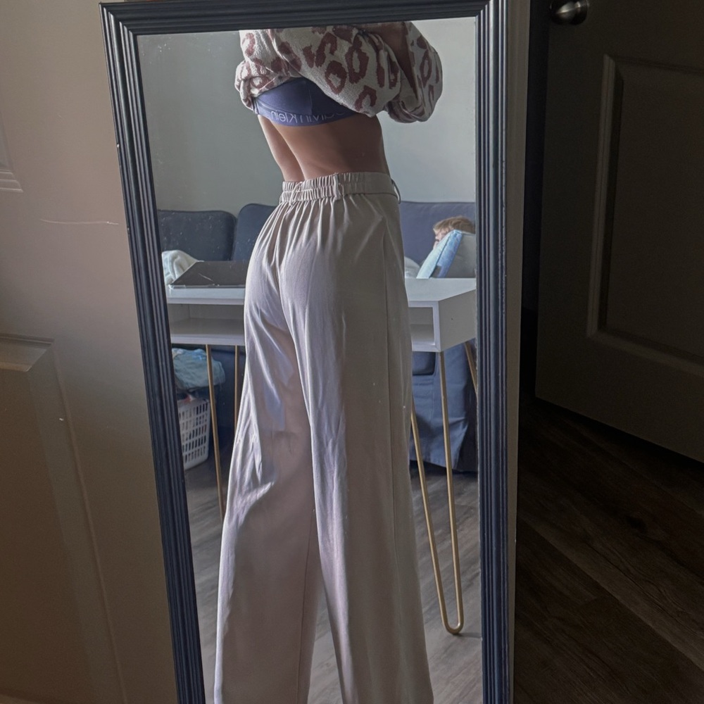 SHEIN Tan Elastic Waist Pants